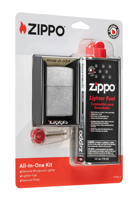 Zippo 24651 All In One Gift Set Kit Insert · Wick · Flint · Fluid ONE