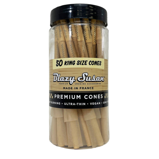 Blazy Susan | Unbleached Cones Pack of 50 Pre-rolled Cone (Bulk / Tower) Smoking Cat Distribution King Size
