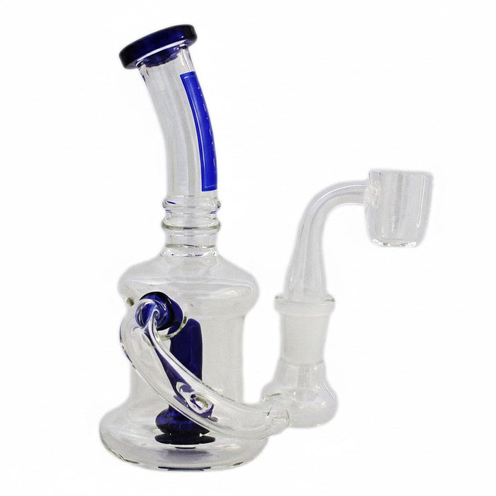 BoroSci | 6" Circ Recycler Glass Rig Glass Rig Maq Distributors Blue
