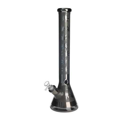 18" Holographic Rainbow Beaker Bong – Gold & Silver Glass Bong Small Biz Distributors