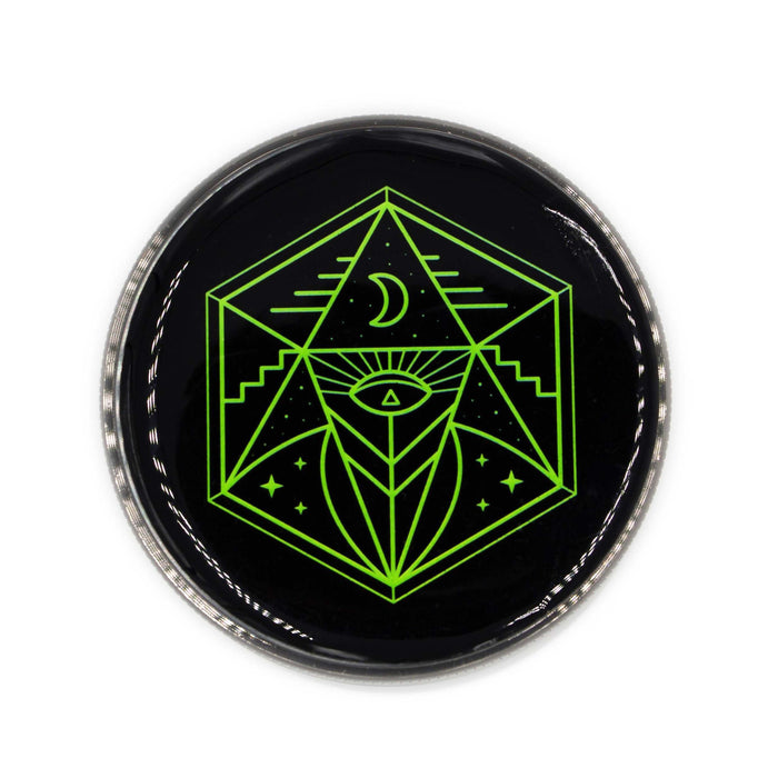 6.3 cm (2.5 inch) Spice Grinder, 4 Part, Vintage, Ancient Symbol Design, Magnetic Lid, Durable Zinc Alloy, Pollen Catcher - Leaf-Way Brand Accessories Regular Grinder Leaf-Way Store
