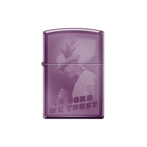 Zippo 24747 -106142 In Gord We Trust Purple Zippo Lighter ONE