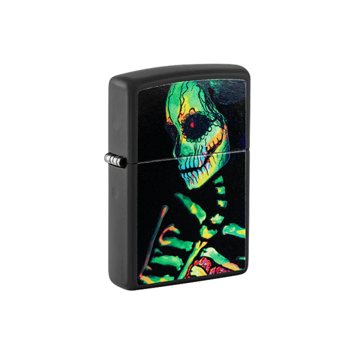 Zippo 48761 Glowing Skull Sugar Skeleton Design Zippo Lighter ONE