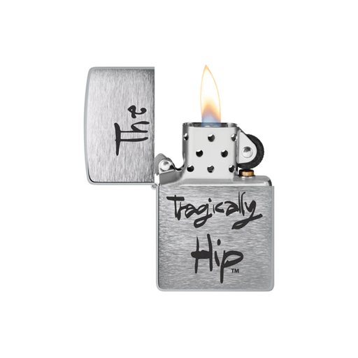 Zippo 200-109016 Tragically Hip Print Stacked Black Zippo Lighter ONE