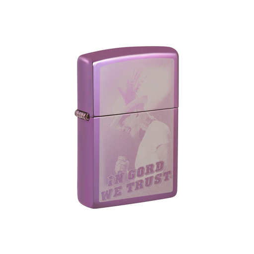 Zippo 24747 -106142 In Gord We Trust Purple Zippo Lighter ONE