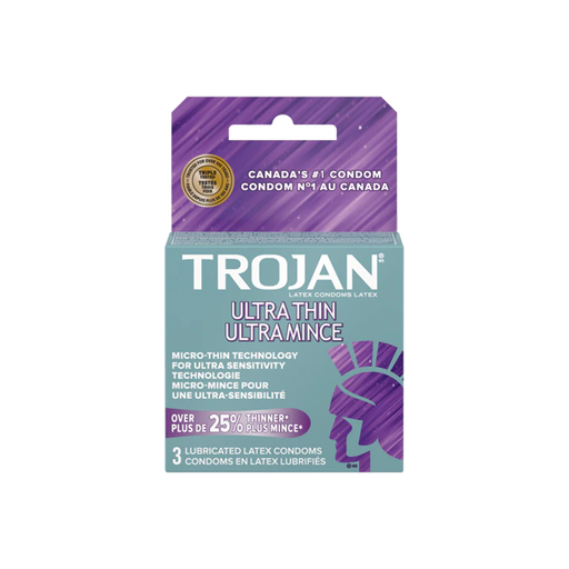 Trojan Ultra Thin Lubricated Latex Condoms Pack of 6 (18 count) Condom ONE