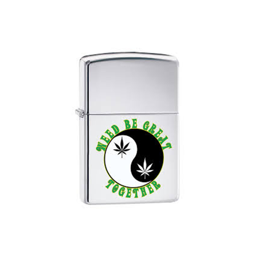 Zippo 250 - 58345 Leaf Weed Ying & Yang Zippo Lighter ONE