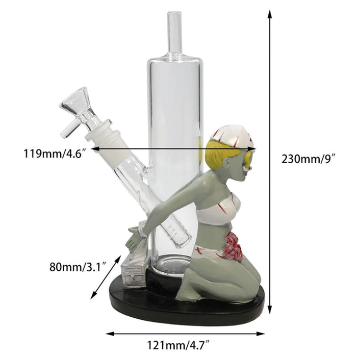 9'' Resin zombie nurse water pipe [H356] Resin · Silicone · Plastic Bong YHS Smoke