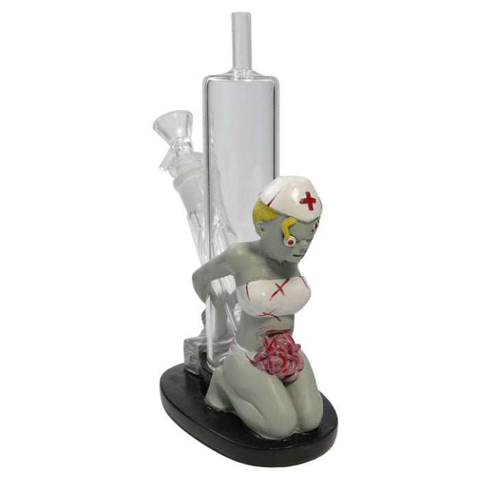 9'' Resin zombie nurse water pipe [H356] Resin · Silicone · Plastic Bong YHS Smoke