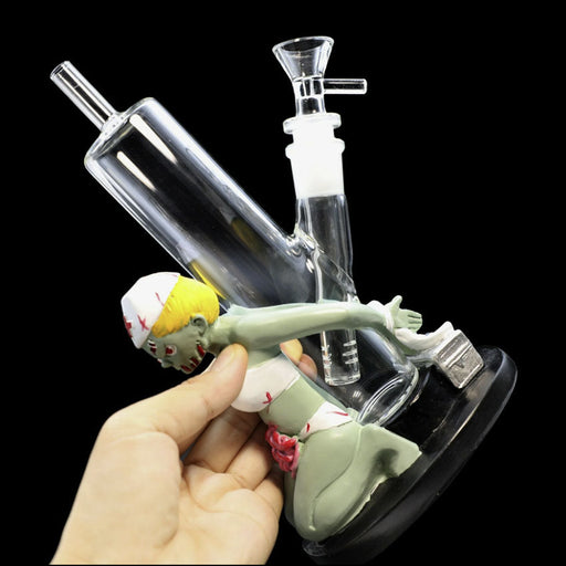 9'' Resin zombie nurse water pipe [H356] Resin · Silicone · Plastic Bong YHS Smoke