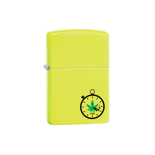 Zippo 28887 Leaf Green 420 Clock (CI407486) Zippo Lighter ONE