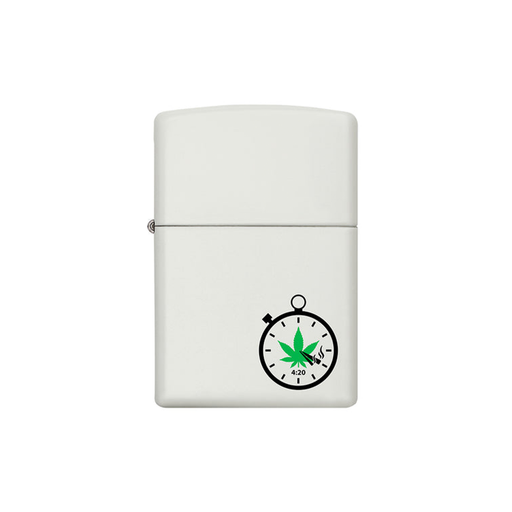 Zippo 214 04846 Green 420 Leaf Clock Design Zippo Lighter ONE