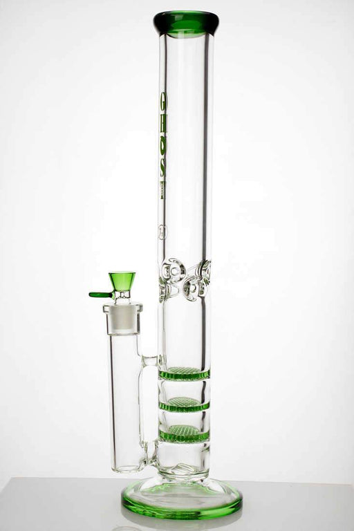 18" Ghost thick glass Thriple Flat Diffuser water bong Other Shaped Bong ONE Green