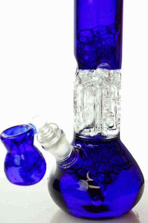 11" glass water bong with 4 arms percolator Beaker Bong ONE