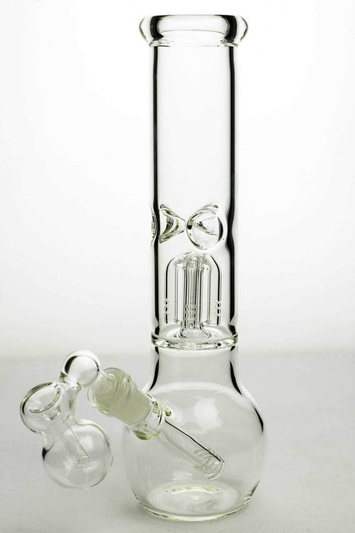 11" glass round base water bong with 4 arms percolator Beaker Bong ONE