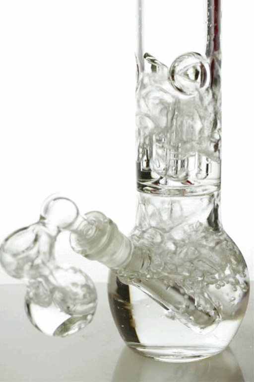 11" glass round base water bong with 4 arms percolator Beaker Bong ONE