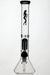 18" volcano single 6 arms glass water bong-Black - One Wholesale