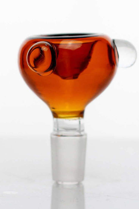 Glass round bowl-Amber - One Wholesale