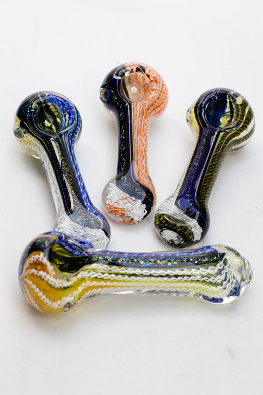 Heavy dichronic ISP385 Glass Spoon Pipe Glass Pipe ONE