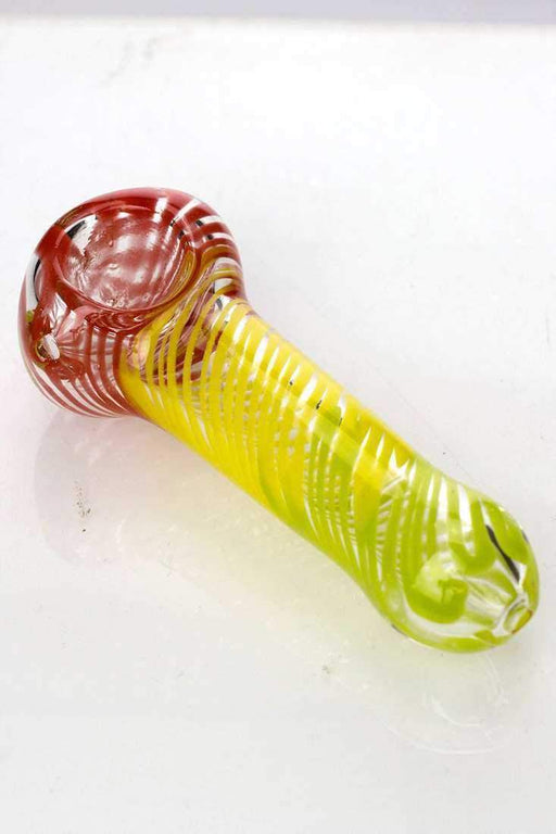 Rasta color Soft Glass Hand Pipe Glass Pipe ONE