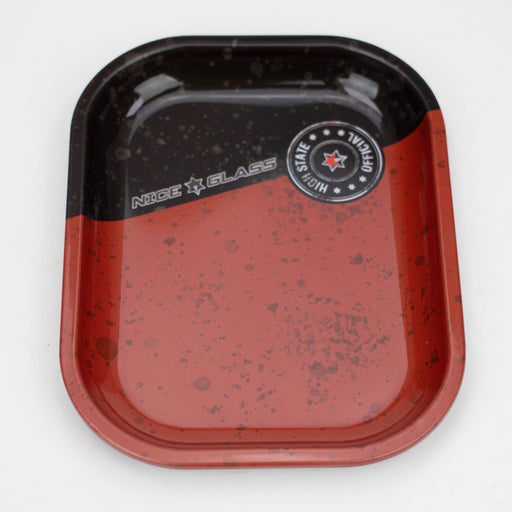 NG Rolling Tray - Mini Tray High-End Brands Glass BK+RD