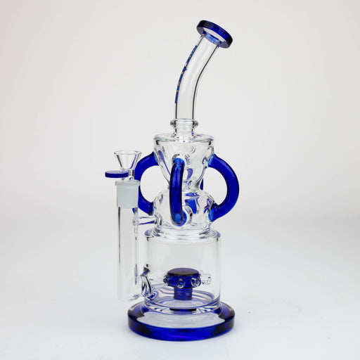 NG- 11 inch Sprocket Perc 4-Arm Recycler [LZ5007] Glass Bong High-End Brands Glass Blue