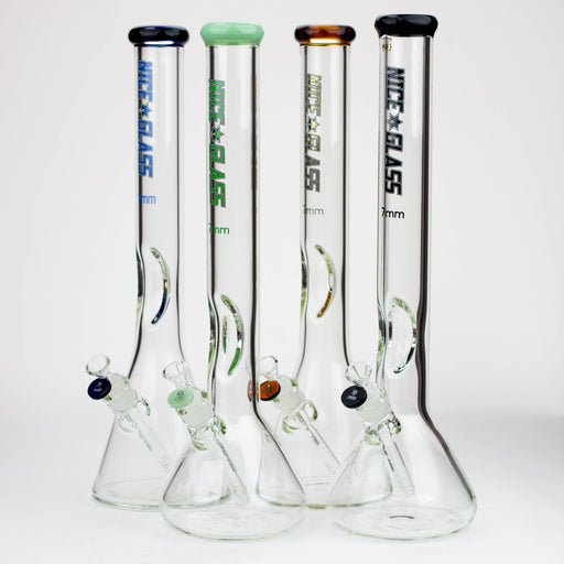 NG-18 inch Tall Flat Mouth Elbow Beaker [S303A] Glass Bong High-End Brands Glass