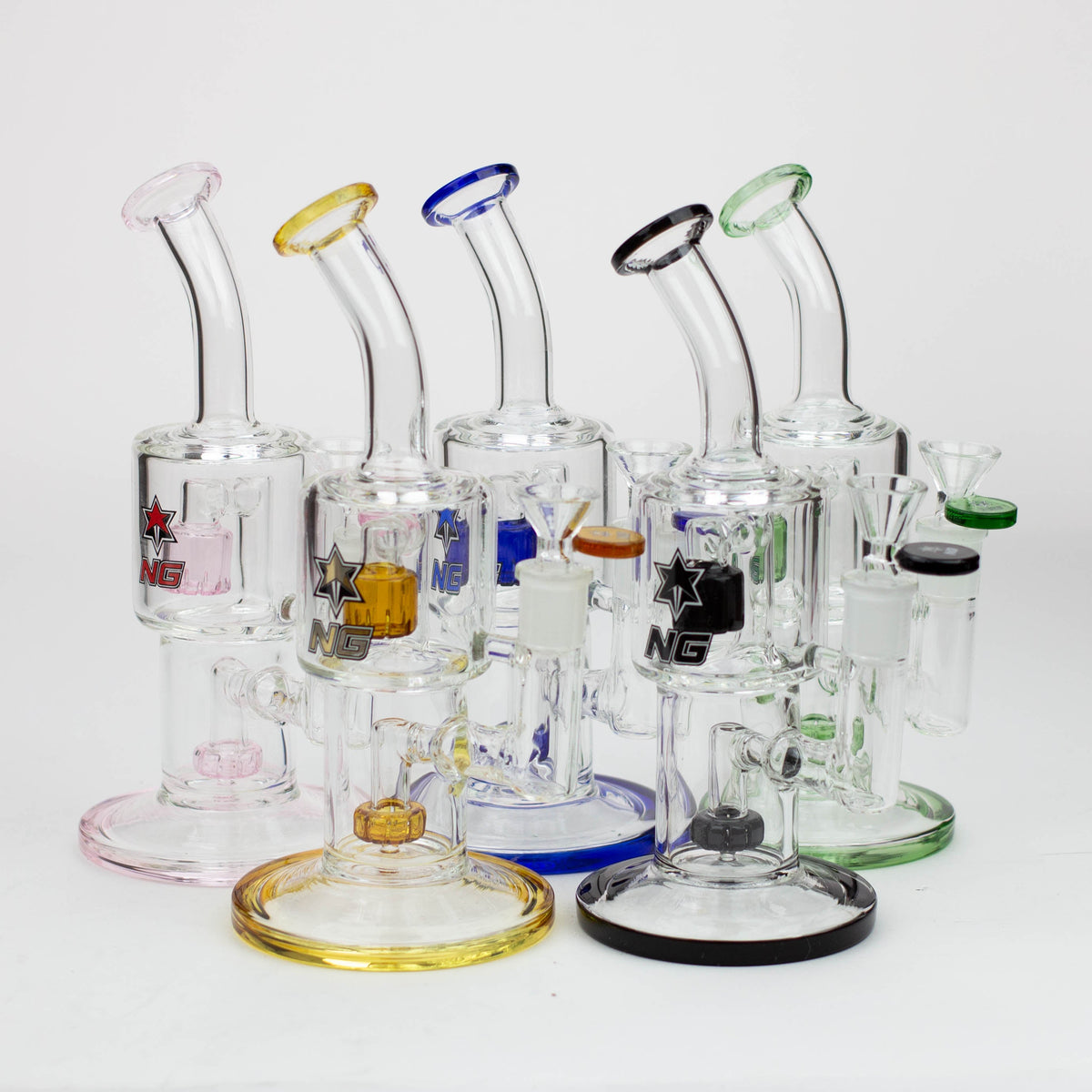 NG-8.5 inch Double Chamber Bubbler [XY574] — Bong Outlet Canada