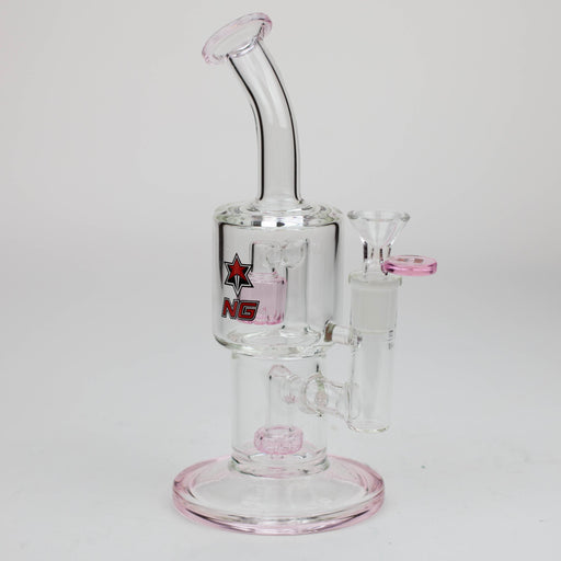 NG-8.5 inch Double Chamber Bubbler [XY574] Glass Bong High-End Brands Glass Pink