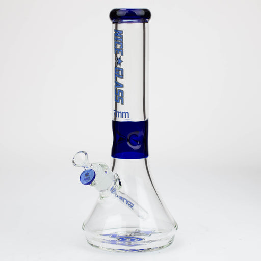 NG-13 inch 7mm Flat Base Beaker [L734] Glass Bong High-End Brands Glass Blue