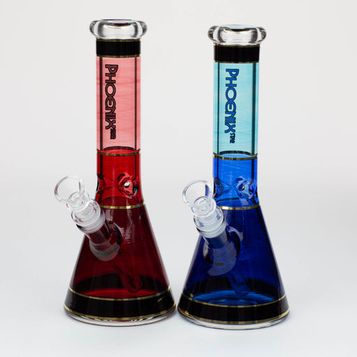 PHOENIX STAR -10" 24k golden line glass water bong [PHX110] Beaker Bong ONE