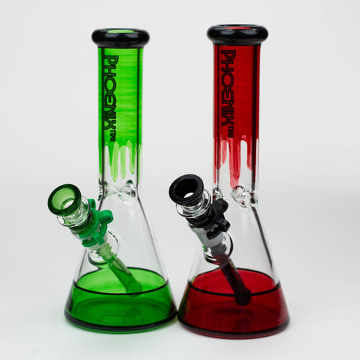 PHOENIX STAR -10" glass water bong with clip [PHX125] Beaker Bong ONE