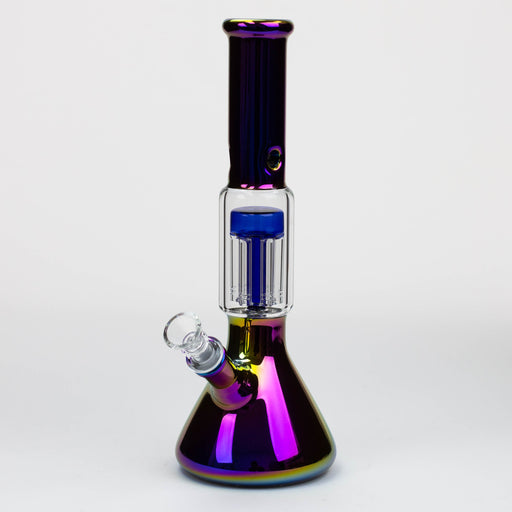 12" Electroplate glass water bong with 6 arms percolator [PHX111] Beaker Bong ONE