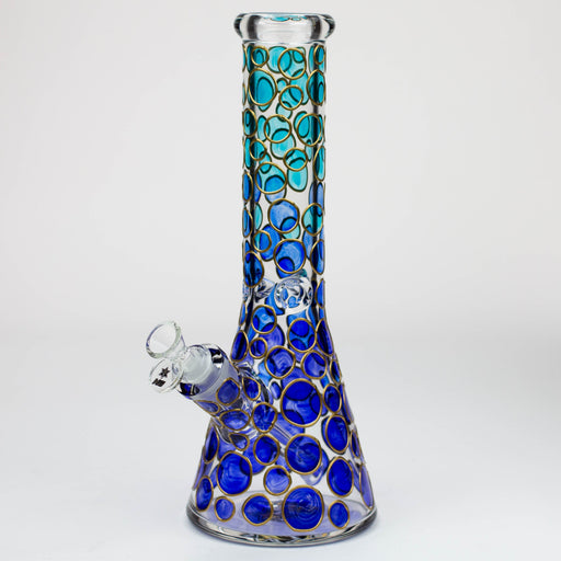 NG-13 inch 7 mm Color Dots Beaker [ST028] Glass Bong High-End Brands Glass BLUE