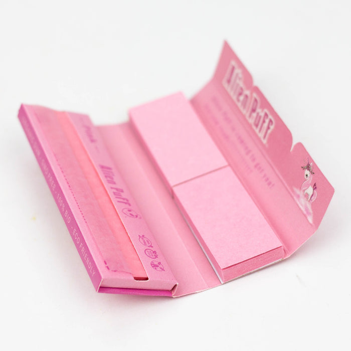Alien Puff Pink – 1 1/4 size 100% Natural Organic Gum – Rolling paper with Filter Tips [HP2205]