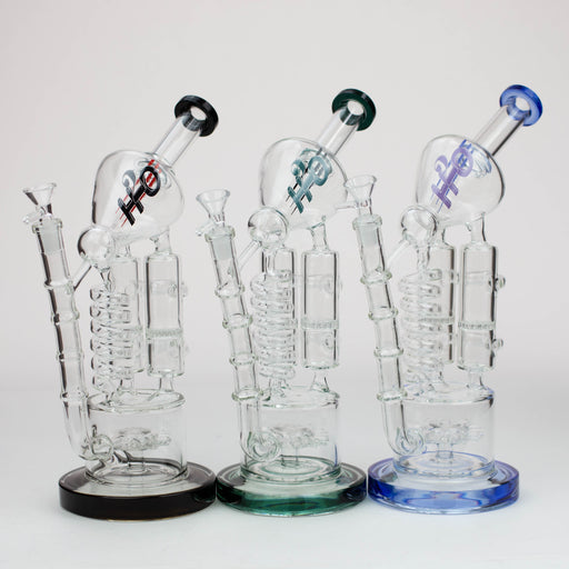 12" H2O Coil Glass water recycle bong [H2O-18] Glass Bong Canadian Distributor