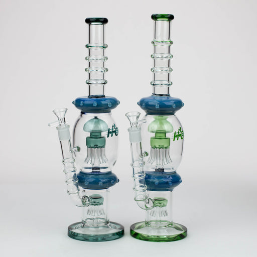 16" H2O Gold fumed Jellyfish percolator glass water bong [H2O-21] Glass Bong Canadian Distributor
