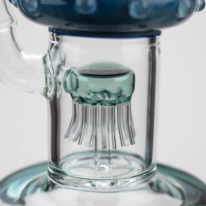 16" H2O Gold fumed Jellyfish percolator glass water bong [H2O-21]