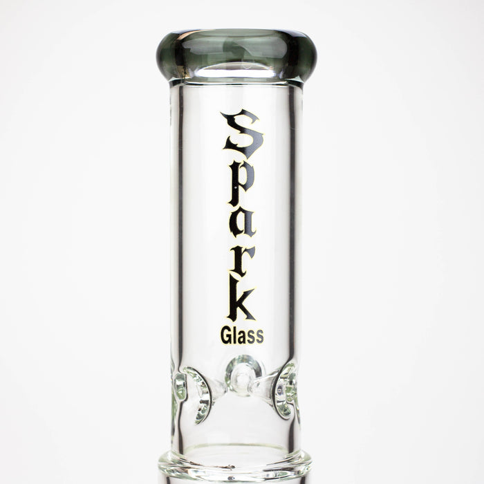 19" SPARK 7 mm double percolator glass water bong
