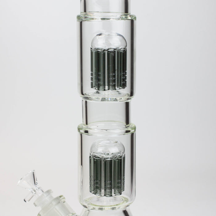 19" SPARK 7 mm double percolator glass water bong