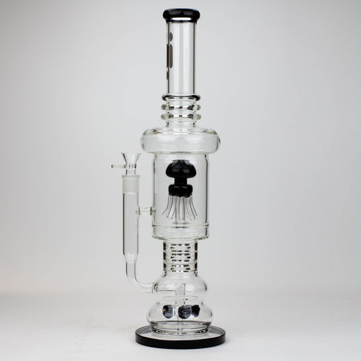 19" Infyniti 7mm flower Diff. and Reverse percolator glass bong Straight Tube Bong ONE