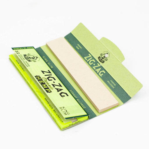 Zig Zag Hemp King Slim Papers and Unbleached Tips - 2 pack King Size ONE
