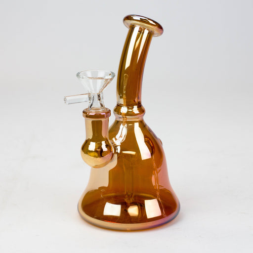 6" fixed 3 hole diffuser bell Metallic tinted bubbler [V16] Glass Bong Canadian Distributor Rose Gold