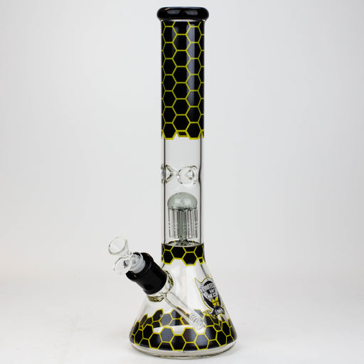 PROTECT YA NECK-15.5" 7 mm tree arm percolator glass bong [Logo] Beaker Bong ONE