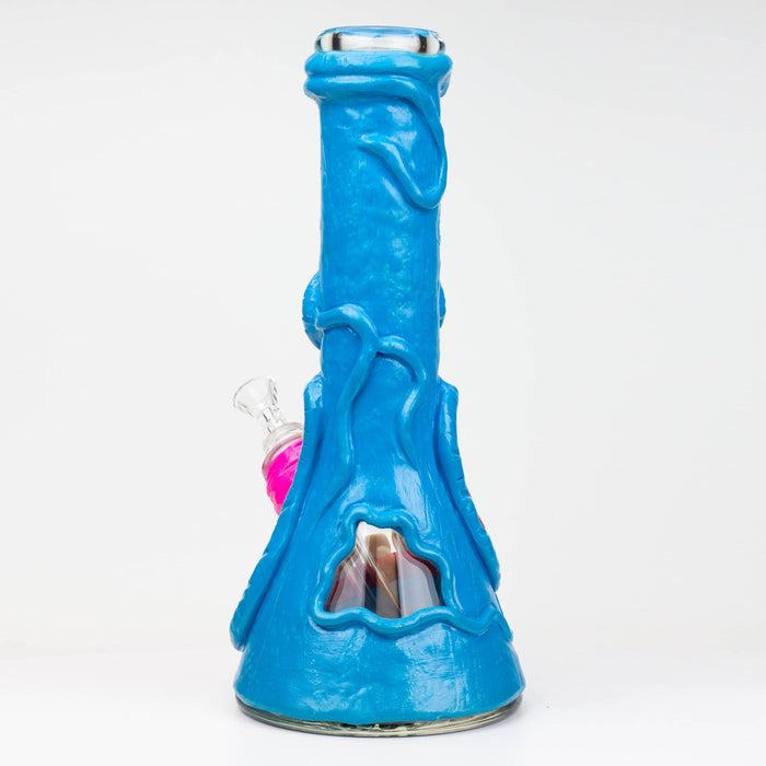 12.5"  Resin 3D artwork 7mm glass beaker water bong [TS104]