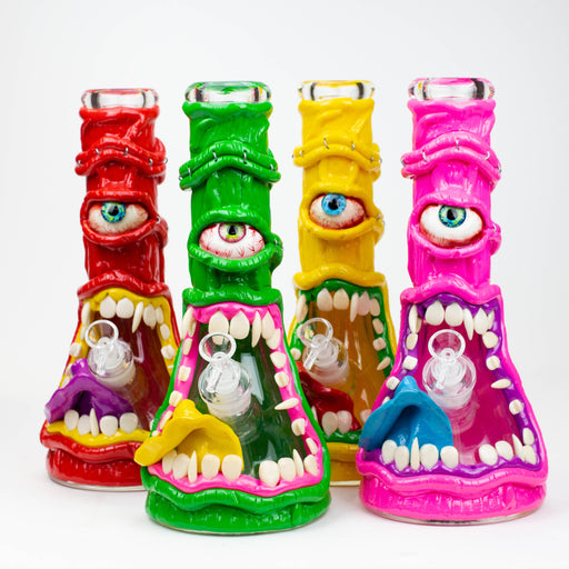 12.5" Resin 3D artwork 7mm glass beaker water bong [TS101] Resin Bong ONE