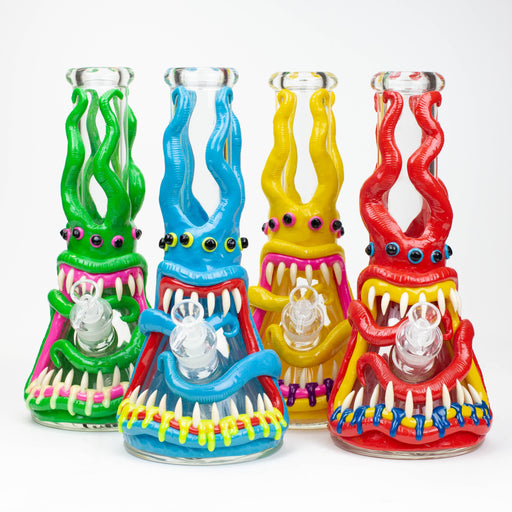 12.5" Resin 3D artwork 7mm glass beaker water bong [TS102] Resin · Silicone · Plastic Bong ONE