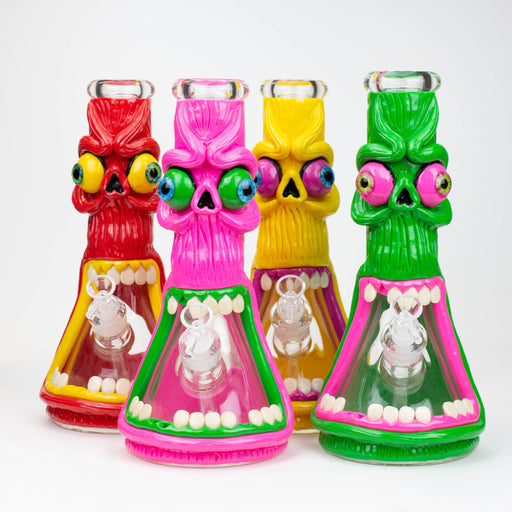 12.5" Resin 3D artwork 7mm glass beaker water bong [TS103] Resin · Silicone · Plastic Bong ONE