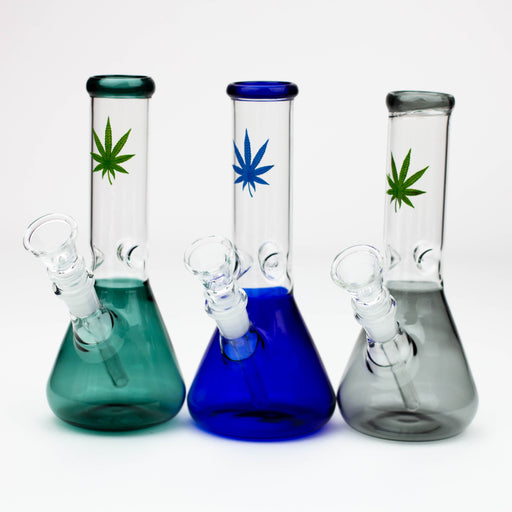 7" color glass water beaker bong Beaker Bong ONE