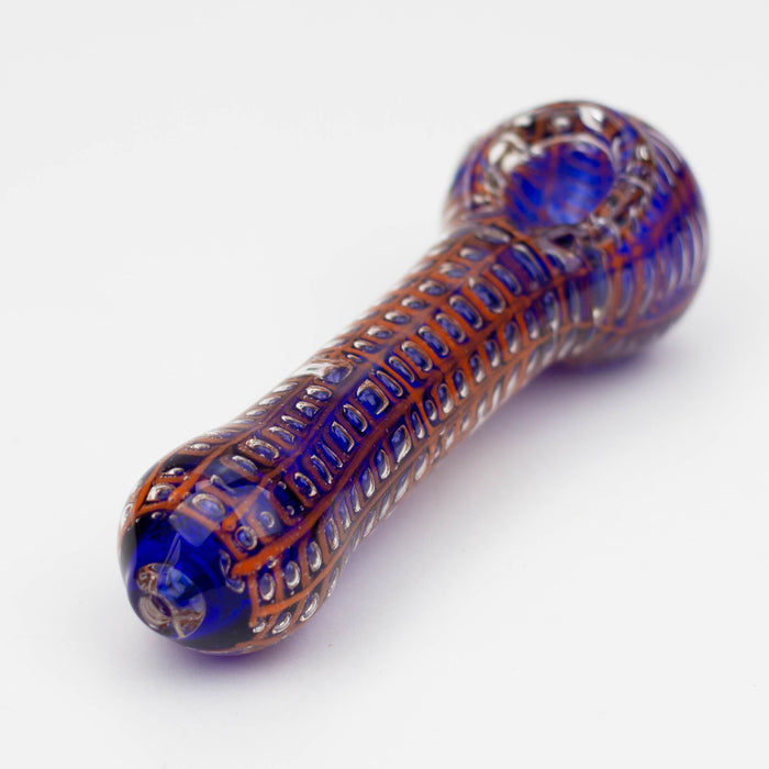 5" Spider web glass hand pipe